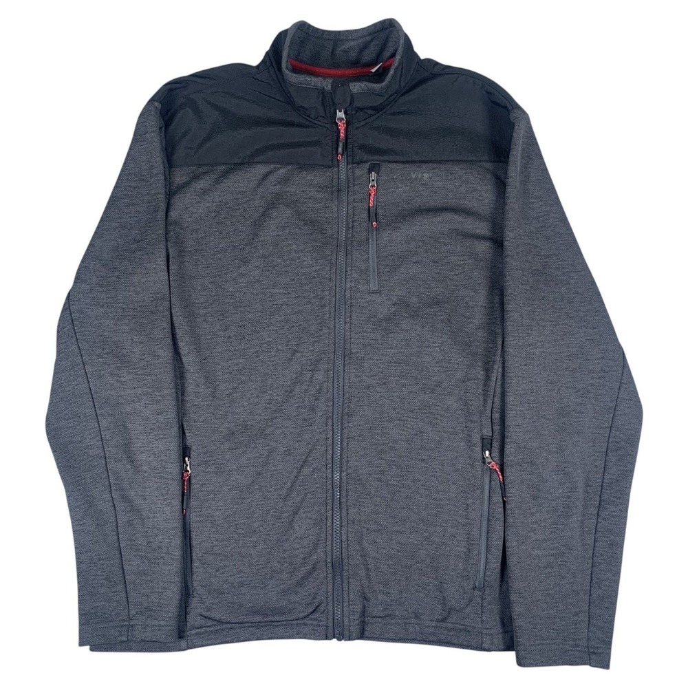 Orvis Jacket Mens Large Grey‎ Full Zip Mock Neck Outdoor